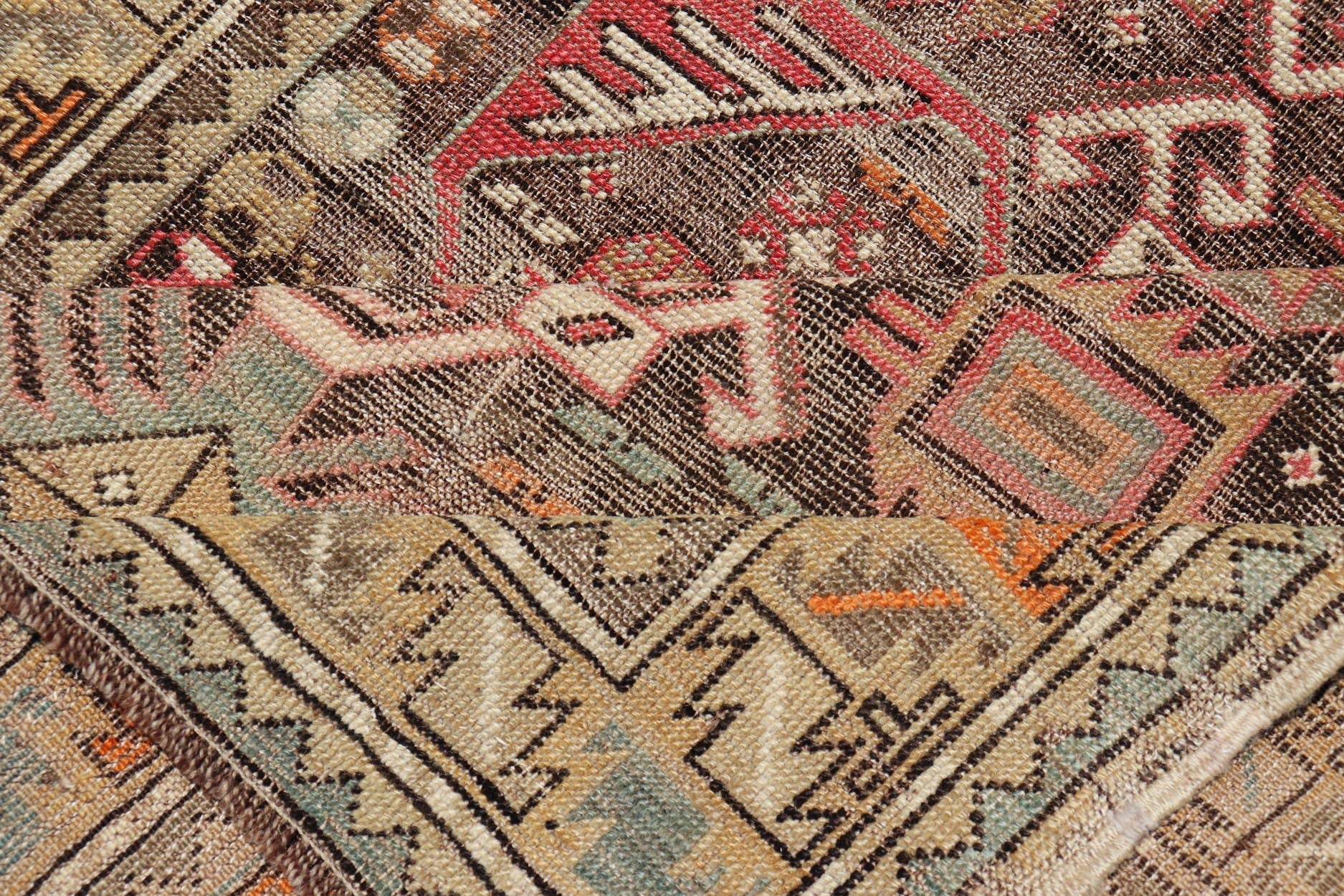 Antique Caucasian Shirvan Rug with All - Over Floral Motifs On A Brown Field. Keivan Woven Arts, Rug EMB - 22185 - 15066, Antique Caucasian, Antique Shirvan Caucasus Early 20th Century Measures: 3'3 x 5'2 This colorful blossom Shirvan carpet features ... - Keivan Woven ArtsEMB - 22185 - 15066 - 20619Rug