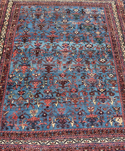 Antique Persian Afshar Rug in Beautiful Blue Background With Tribal Motifs Persian Antique Afshar Rug in unique Blue tones in the Background and All - Over Small Tribal Motifs. Woven Arts / rug /EMB - 22188 - 15101, origin/Iran, Persian Afshar rug, c... - Keivan Woven ArtsEMB - 22188 - 15101 - 20776Rug