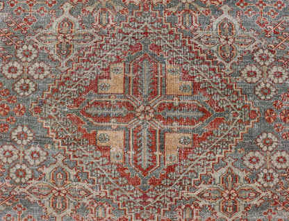 Antique Persian Joshegan Rug with Geometric Medallion Design in Light Blue. Keivan Woven Arts / rug EMB - 22191 - 15094 country of origin / type: Iran / Joshegan, circa 1920 Measures: 4'6 x 7'2 This antique Joshegan rug from 1920's Iran was handwove... - Keivan Woven ArtsEMB - 22191 - 15094 - 20746