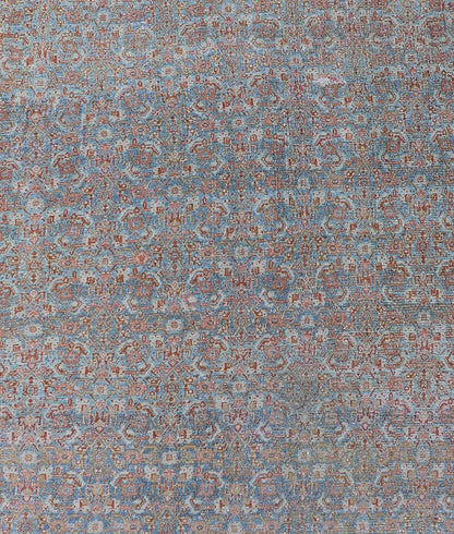 Antique Persian Gallery Senneh Runner with All - Over Herati Design in Light Blue, light green yellow. Antique Persian Gallery runner Persian Senneh in Wool with All - Over Design in light blue, yellow green , red, ivory and Muted tones. Keivan Woven Arts/... - Keivan Woven ArtsEMB - 22203 - 15456 - 21119