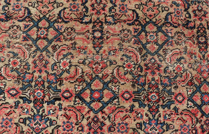 Antique Persian Sultanabad Rug With Medallion and Navy Blue Field. Country of Origin: Iran; Type: Sultanabad; Design: Floral, Floral Medallion, All - Over; Keivan Woven Arts: rug EMB - 22206 - 15091; Persian rug, Antique Persian Rug, Antique Persian Sultanab... - Keivan Woven ArtsEMB - 22206 - 15091 - 20728Rug