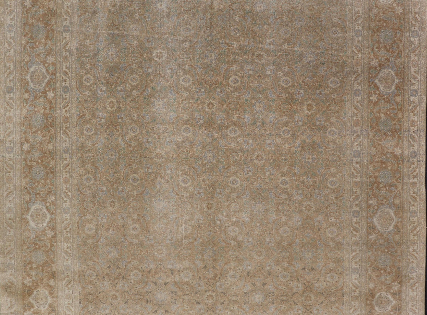 Measures: 8'0 x 10'9 Antique Persian Tabriz Rug in Wool with All - Over Floral Design in Earth Colors. Keivan Woven Arts / rug EMB - 22210 - 15060, country of origin / type: Iran / Tabriz, circa 1920s. This Tabriz rug features a relatively intrica... - Keivan Woven ArtsEMB - 22210 - 15060 - 20583Rug