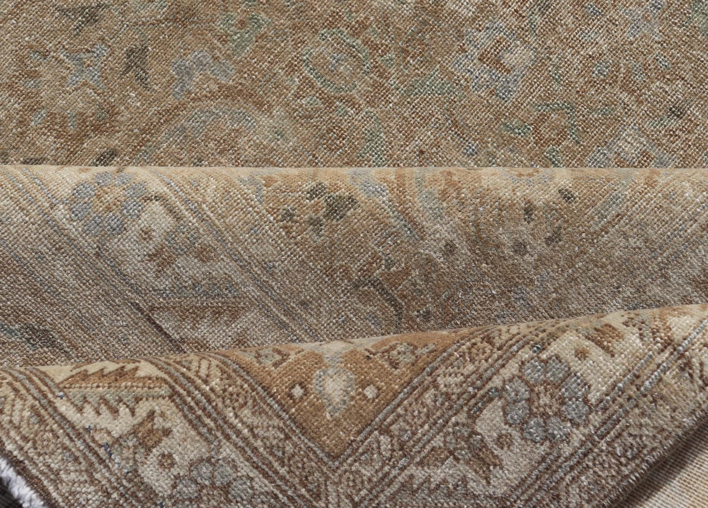 Measures: 8'0 x 10'9 Antique Persian Tabriz Rug in Wool with All - Over Floral Design in Earth Colors. Keivan Woven Arts / rug EMB - 22210 - 15060, country of origin / type: Iran / Tabriz, circa 1920s. This Tabriz rug features a relatively intrica... - Keivan Woven ArtsEMB - 22210 - 15060 - 20583Rug