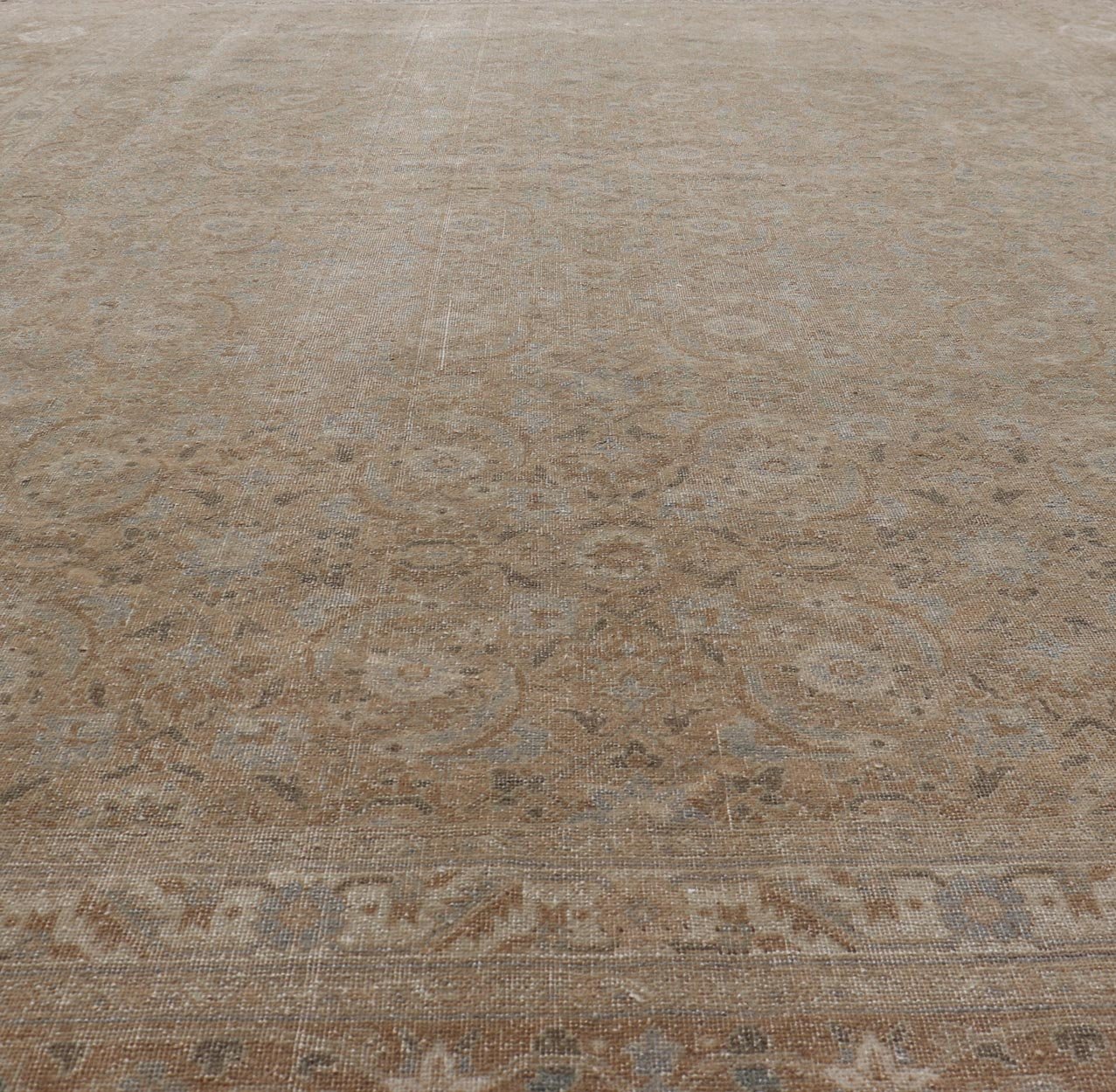 Measures: 8'0 x 10'9 Antique Persian Tabriz Rug in Wool with All - Over Floral Design in Earth Colors. Keivan Woven Arts / rug EMB - 22210 - 15060, country of origin / type: Iran / Tabriz, circa 1920s. This Tabriz rug features a relatively intrica... - Keivan Woven ArtsEMB - 22210 - 15060 - 20583Rug