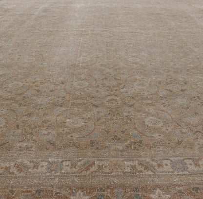 Measures: 8'0 x 10'9 Antique Persian Tabriz Rug in Wool with All - Over Floral Design in Earth Colors. Keivan Woven Arts / rug EMB - 22210 - 15060, country of origin / type: Iran / Tabriz, circa 1920s. This Tabriz rug features a relatively intrica... - Keivan Woven ArtsEMB - 22210 - 15060 - 20583Rug