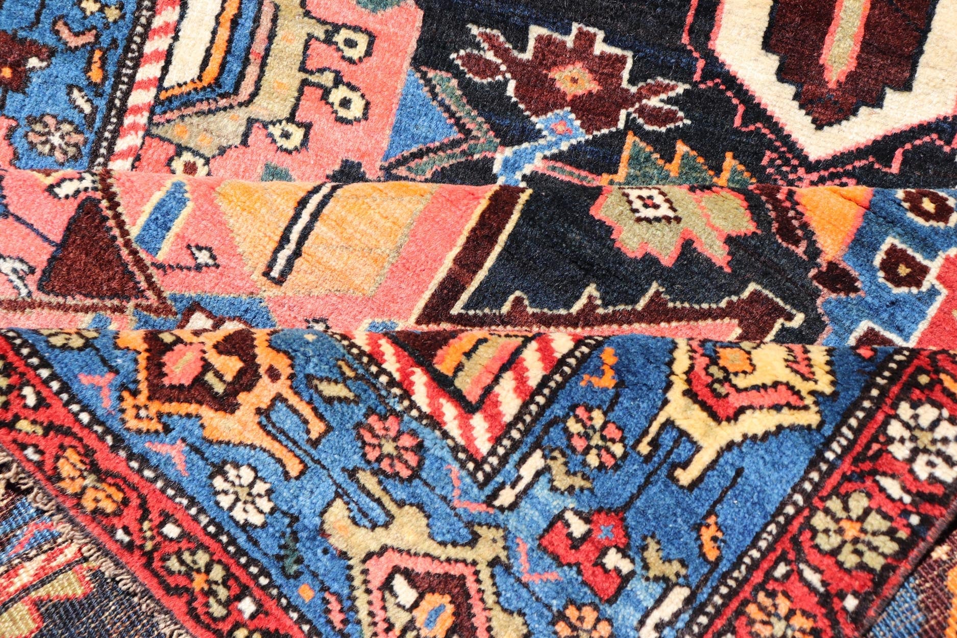 Antique Persian Bidjar Runner with All - Over Geometric Floral Medallion Design. Keivan Woven Arts / rug EMB - 22211 - 15455, country of origin / type: Iran / Bidjar, circa 1900. Measures: 4'1 x 17'0 This magnificent Bidjar with an exquisite, all - ... - Keivan Woven ArtsEMB - 22211 - 15455 - 21131