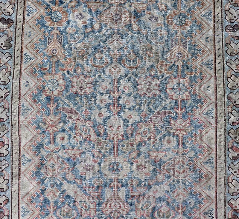 Antique Persian Malayer All - Over Designed Runner with Sub Geometric Motifs. Keivan Woven Arts / rug/EMB - 22216 - 15084, country of origin / type: Iran / Malayer, circa 1920 Measures: 3'1 x 10'2 This antique Persian Malayer displays the Herati d... - Keivan Woven ArtsEMB - 22216 - 15084 - 20265