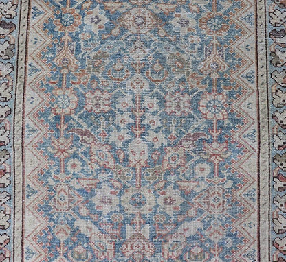 Antique Persian Malayer All - Over Designed Runner with Sub Geometric Motifs. Keivan Woven Arts / rug/EMB - 22216 - 15084, country of origin / type: Iran / Malayer, circa 1920 Measures: 3'1 x 10'2 This antique Persian Malayer displays the Herati d... - Keivan Woven ArtsEMB - 22216 - 15084 - 20265
