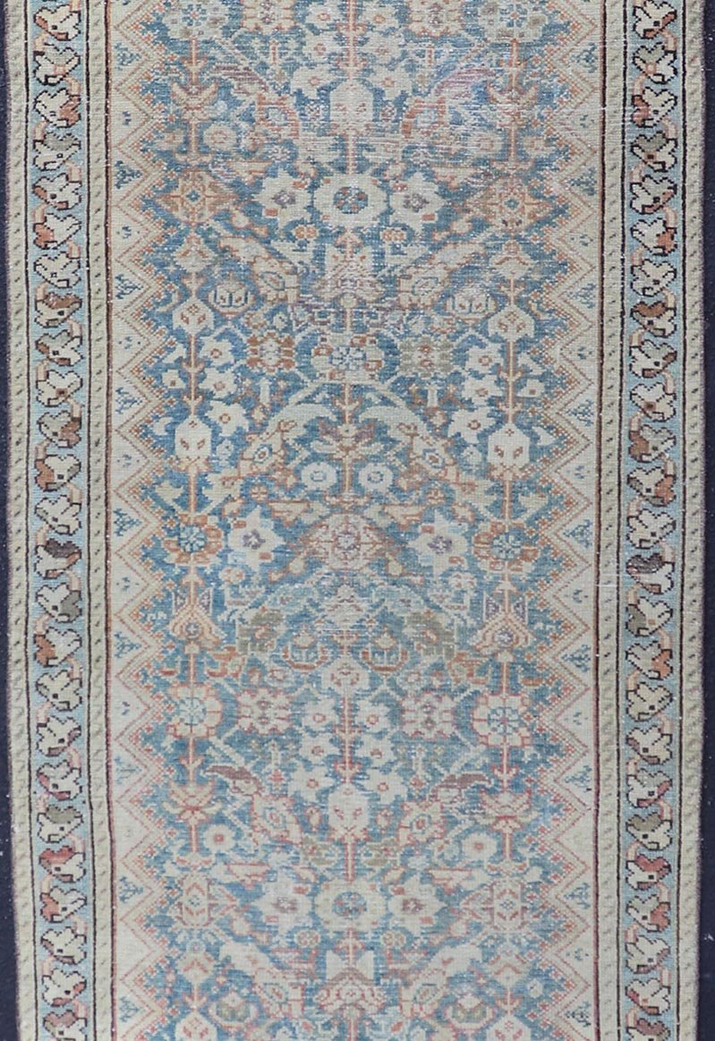 Antique Persian Malayer All - Over Designed Runner with Sub Geometric Motifs. Keivan Woven Arts / rug/EMB - 22216 - 15084, country of origin / type: Iran / Malayer, circa 1920 Measures: 3'1 x 10'2 This antique Persian Malayer displays the Herati d... - Keivan Woven ArtsEMB - 22216 - 15084 - 20265
