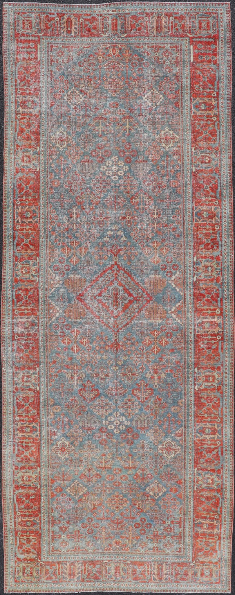 Antique Persian Joshaghan Gallery Rug with All - Over Sub - Geometric Diamond Design. Keivan Woven Arts / rug EMB - 22217 - 15075, country of origin / type: Persian / Joshegan, circa Early - 20th Century. Measures: 5'6 x 14'9 Antique Persian Joshegan rug ... - Keivan Woven ArtsEMB - 22217 - 15075 - 20667