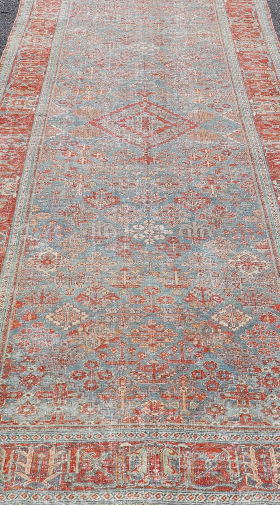 Antique Persian Joshaghan Gallery Rug with All - Over Sub - Geometric Diamond Design. Keivan Woven Arts / rug EMB - 22217 - 15075, country of origin / type: Persian / Joshegan, circa Early - 20th Century. Measures: 5'6 x 14'9 Antique Persian Joshegan rug ... - Keivan Woven ArtsEMB - 22217 - 15075 - 20667