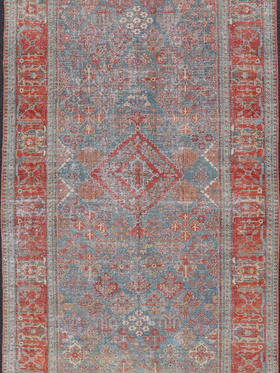 Antique Persian Joshaghan Gallery Rug with All - Over Sub - Geometric Diamond Design. Keivan Woven Arts / rug EMB - 22217 - 15075, country of origin / type: Persian / Joshegan, circa Early - 20th Century. Measures: 5'6 x 14'9 Antique Persian Joshegan rug ... - Keivan Woven ArtsEMB - 22217 - 15075 - 20667