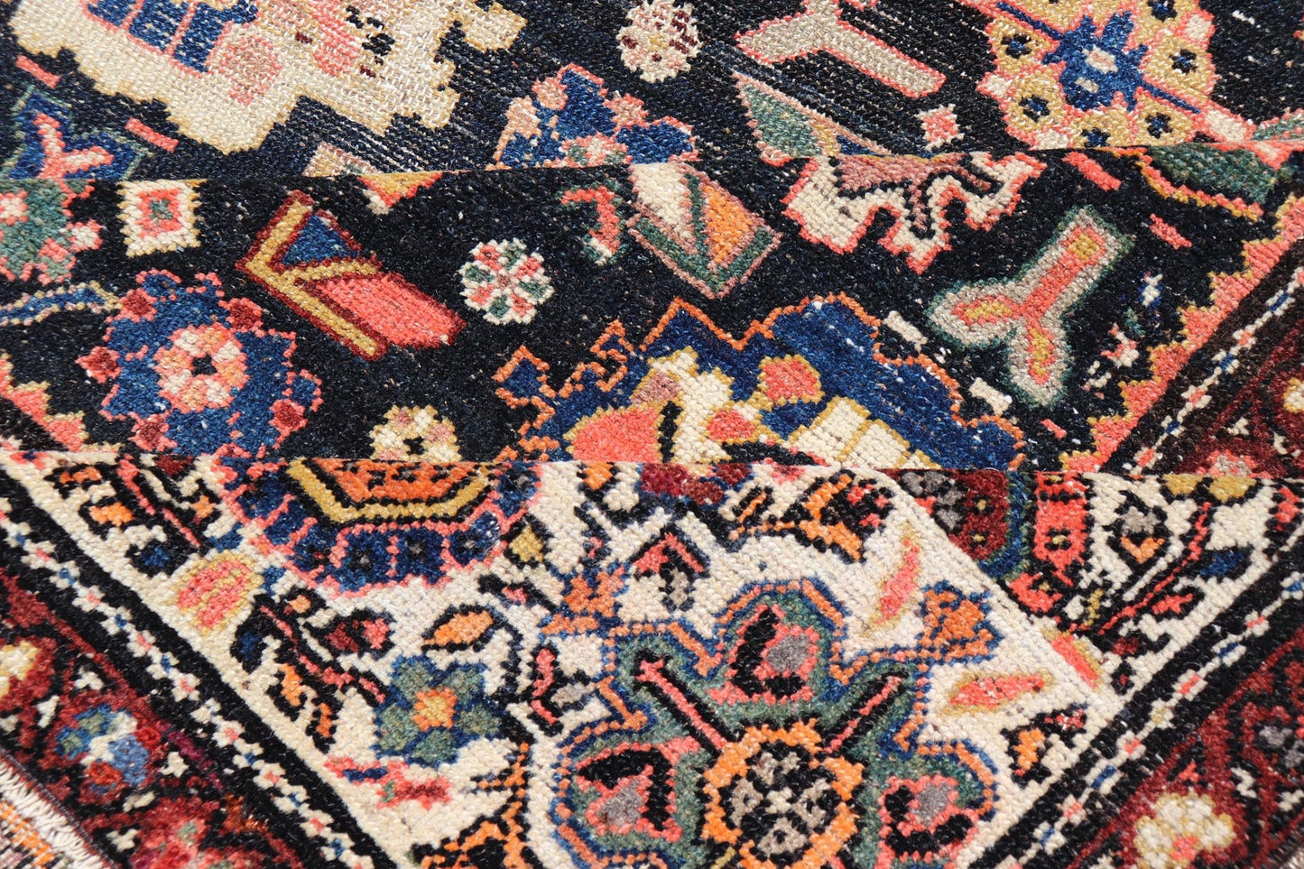 Antique N.W. Persian Large Gallery Rug in navy Blue Background and All - Over Design. Country of Origin: Iran; Type: N.W. Persian; Design: Floral; Keivan Woven Arts: rug/ EMB - 222222 - 15468,.Early 20th century 1900 Measures: 5'2 x 12'10 This... - Keivan Woven ArtsEMB - 222222 - 15468 - 24199Rug