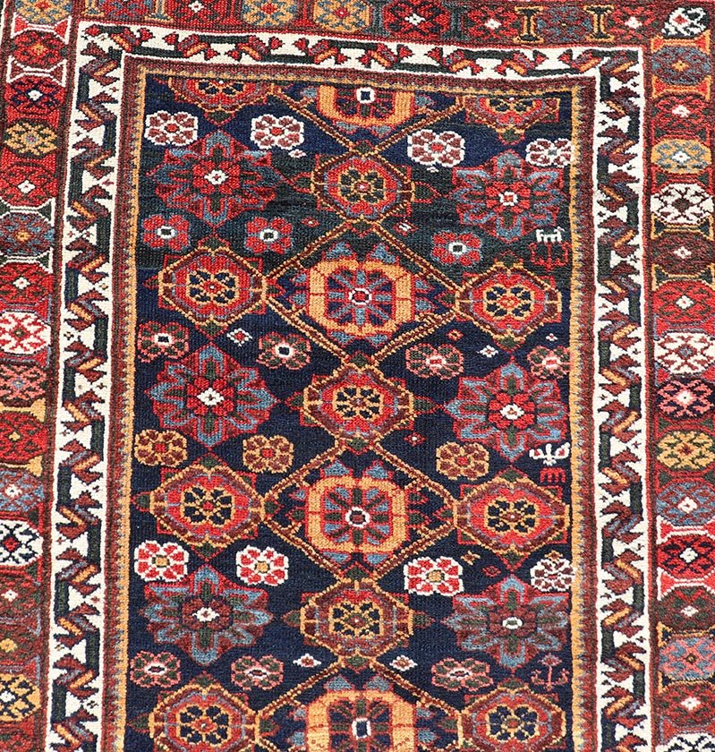 Colorful Antique Persian Lori Runner with Repeating Floral Palmette Design. Keivan Woven Arts / rug EMB - 22229 - 15464, country of origin / type: Iran / Lori, circa 1920 Measures: 3'6 x 11 This antique Persian Lori runner, circa early 20th cent... - Keivan Woven ArtsEMB - 22229 - 15464 - 21585Rug