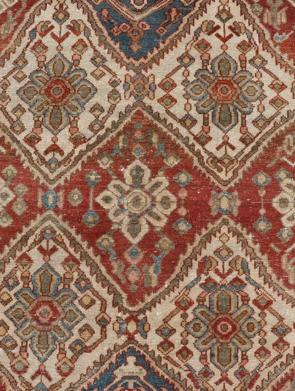 Antique Bakhtiari Persian Wide Runner in Garden Design by Keivan Woven Arts Measures 3'7 x 11'7 Keivan Woven Arts / rug EMB - 22250, country of origin / type: Iran / Garden design Bakhtiari, circa 1930 Bakhtiari rugs and Bakhtiar... - Keivan Woven ArtsEMB - 22250 - 22526Rug