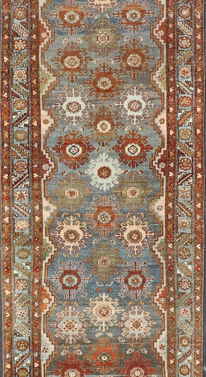 Measures: 3'10 x 16'7 This long Malayer runner embodies the rich artistic tradition, showcasing a detailed and harmonious design that exemplifies the craftsmanship of Malayer weavers. The rug features a series of elaborate medallions aligned centra... - Keivan Woven ArtsEMB - 22259 - 22574