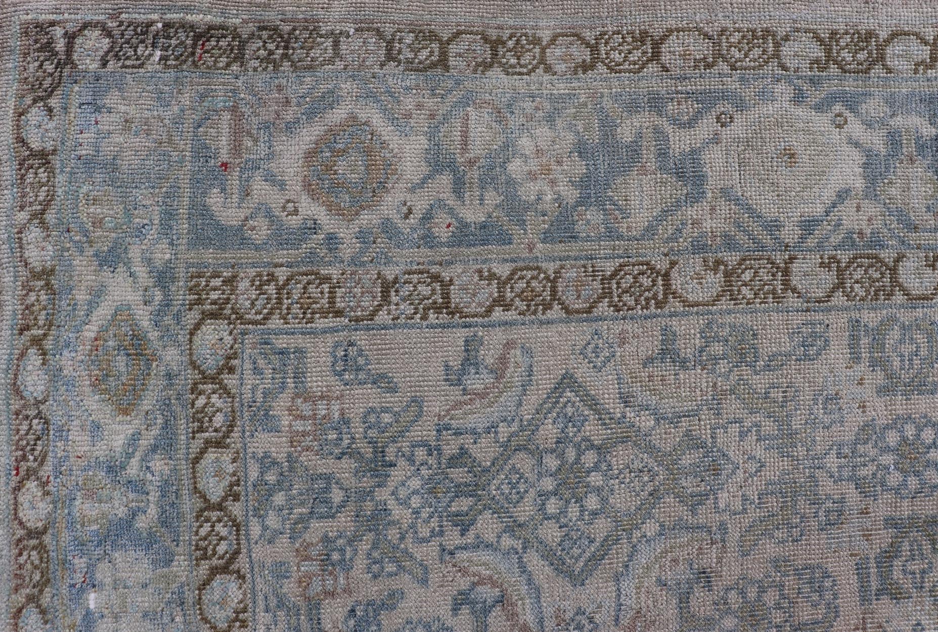 Measures: 3'4 x 6'5 This antique Persian Bidjar rug epitomizes the renowned durability and intricate design characteristic of Bidjar weavings. The rug showcases a complex array of floral and vine motifs intricately woven across its field, presentin... - Keivan Woven ArtsEMB - 22281 - 26766Rug