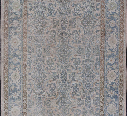 Measures: 3'4 x 6'5 This antique Persian Bidjar rug epitomizes the renowned durability and intricate design characteristic of Bidjar weavings. The rug showcases a complex array of floral and vine motifs intricately woven across its field, presentin... - Keivan Woven ArtsEMB - 22281 - 26766Rug