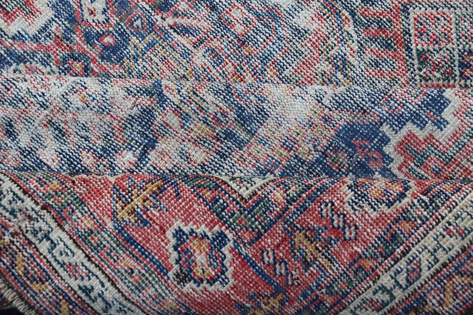 Measures: 4'0 x 6'1 This exquisite antique Persian Mahal rug embodies the ethereal beauty of time - worn elegance, featuring a faded color palette that speaks to its rich history and enduring craftsmanship. The rug's central field showcases a subtle ... - Keivan Woven ArtsEMB - 22283 - 27367Rug
