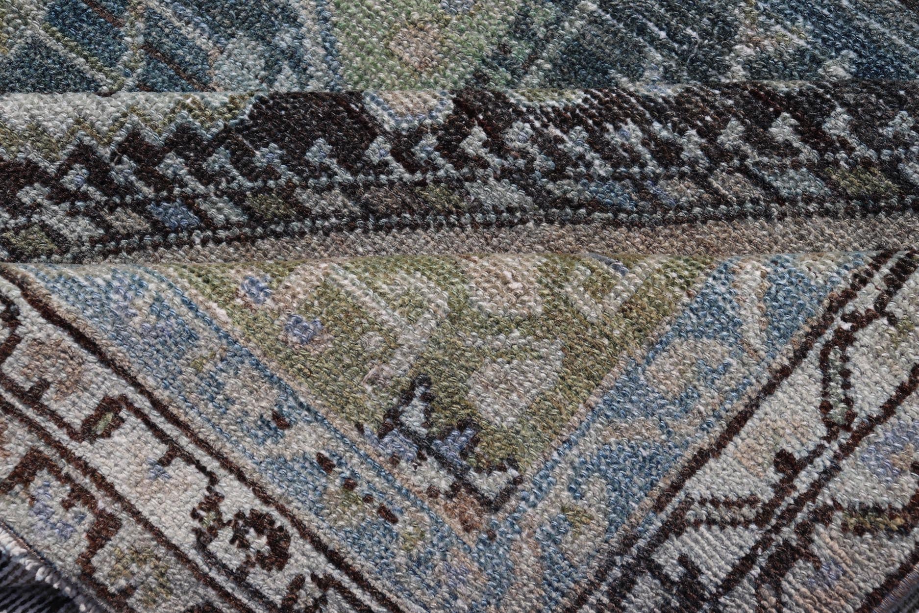 Measures: 4'0 x 6'0 This exquisite antique Persian Nahavand rug showcases the mastery of traditional Persian weaving with its intricate design and sophisticated color palette. Dominated by a central diamond medallion, the rug features layers of geo... - Keivan Woven ArtsEMB - 22284 - 26112Rug