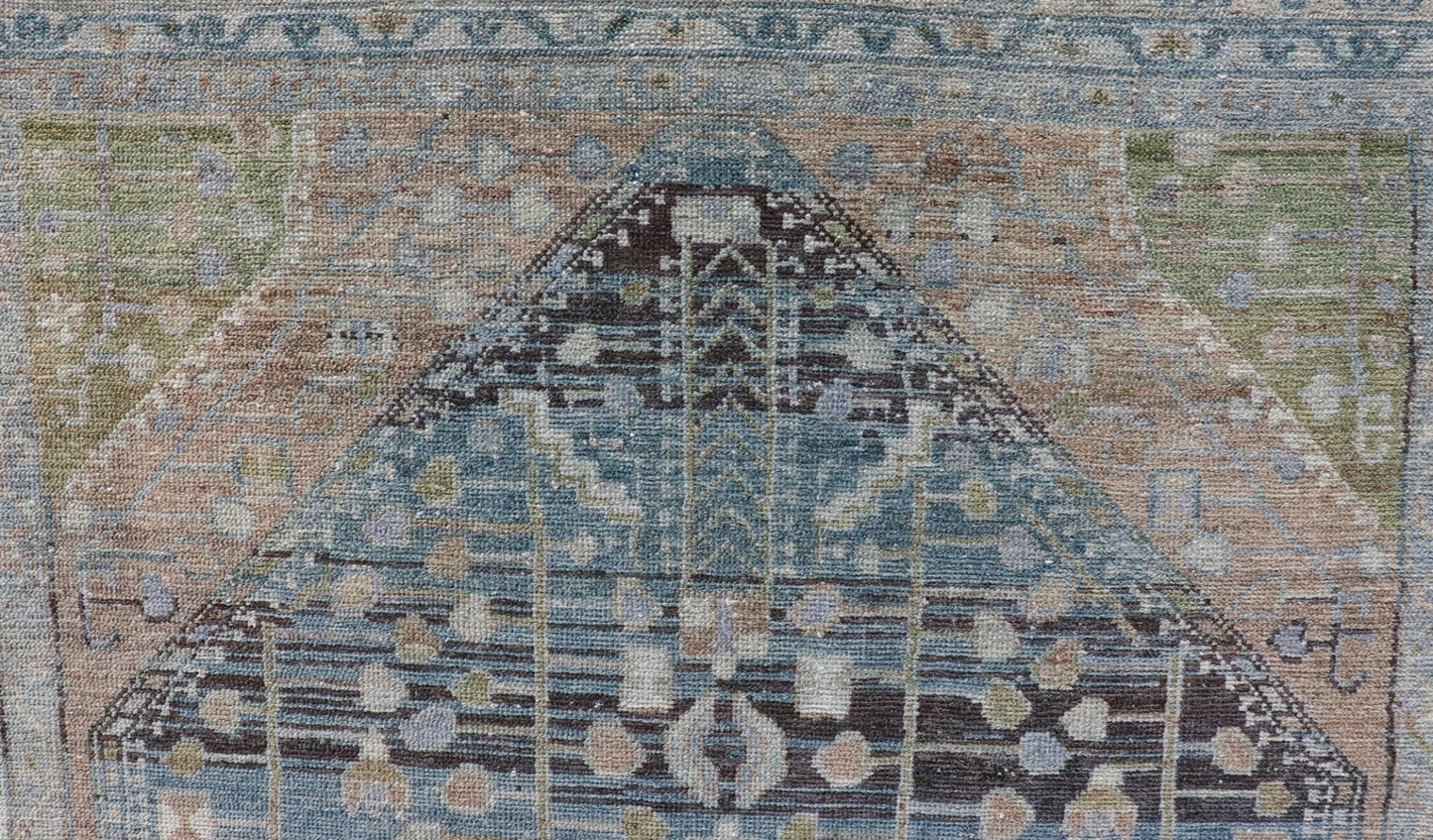 Measures: 4'0 x 6'0 This exquisite antique Persian Nahavand rug showcases the mastery of traditional Persian weaving with its intricate design and sophisticated color palette. Dominated by a central diamond medallion, the rug features layers of geo... - Keivan Woven ArtsEMB - 22284 - 26112Rug