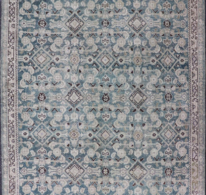 Measures: 5'0 x 10'2 Keivan Woven Arts Antique Persian Mahal All - Over Designed. Keivan Woven Arts / rug/EMB - 30, country of origin / type: Iran / Malayer, circa 1920 This antique Persian Malayer displays the Herati design, however this one - of - a - ki... - Keivan Woven ArtsEMB - 30 - 27622Rug