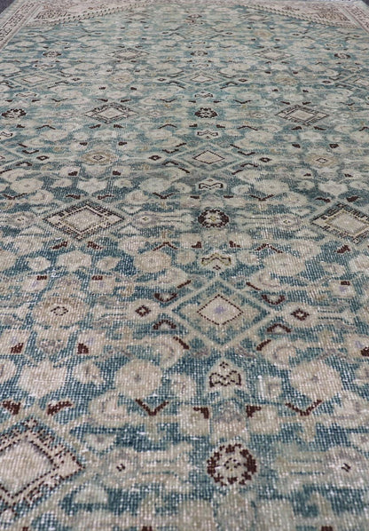 Measures: 5'0 x 10'2 Keivan Woven Arts Antique Persian Mahal All - Over Designed. Keivan Woven Arts / rug/EMB - 30, country of origin / type: Iran / Malayer, circa 1920 This antique Persian Malayer displays the Herati design, however this one - of - a - ki... - Keivan Woven ArtsEMB - 30 - 27622Rug