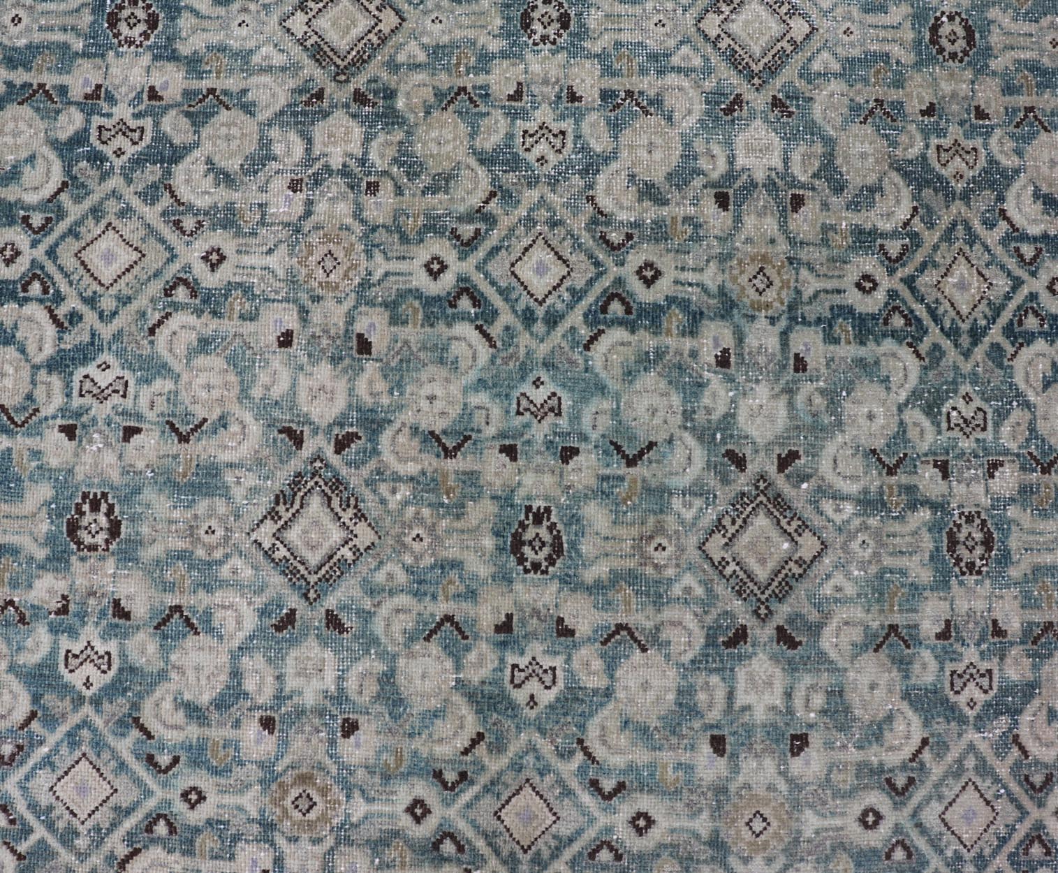 Measures: 5'0 x 10'2 Keivan Woven Arts Antique Persian Mahal All - Over Designed. Keivan Woven Arts / rug/EMB - 30, country of origin / type: Iran / Malayer, circa 1920 This antique Persian Malayer displays the Herati design, however this one - of - a - ki... - Keivan Woven ArtsEMB - 30 - 27622Rug