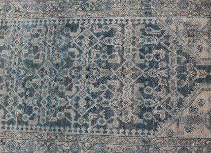 Measures: 3'8 x 17'4 Keivan Woven Arts Malayer Persian Long Runner in Blue's. Keivan Woven Arts / rug/EMB - 40, country of origin / type: Iran / Malayer, circa 1920. This beautiful antique Malayer runner from Persia features an elaborate all - over ... - Keivan Woven ArtsEMB - 40 - 27628Rug