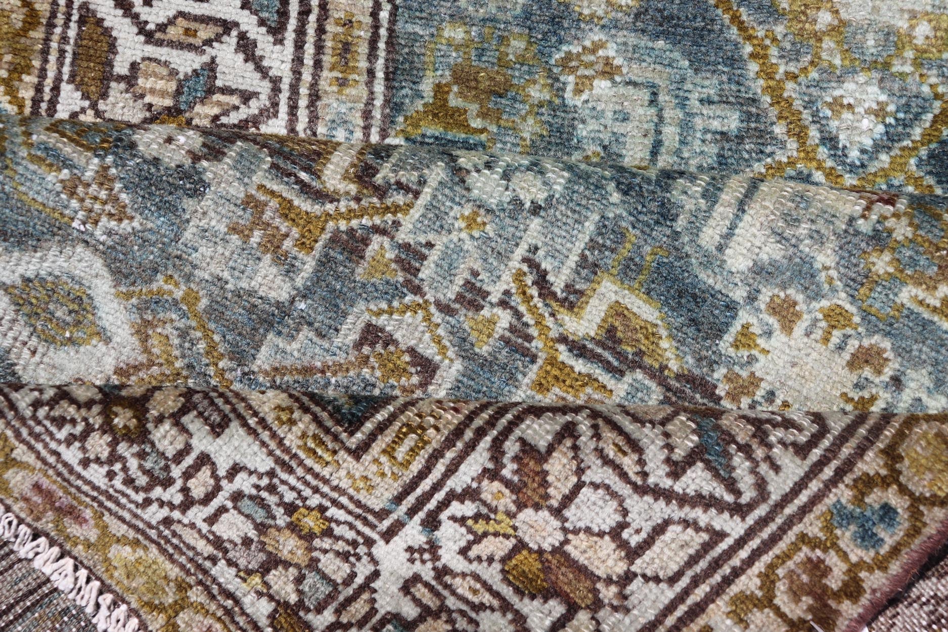 Measures: 3'2 x 14'10 Keivan Woven Arts Persian Hamadan Runner with All - Over Tribal Design. Keivan Woven Arts; rug EMB - 62 country of origin / type: Persian / Hamadan, circa 1920. This antique hand - knotted Persian Hamadan runner features an all - ... - Keivan Woven ArtsEMB - 62 - 27640Rug
