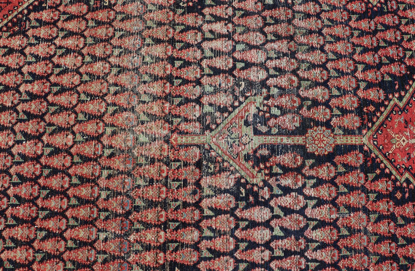 Antique Persian Malayer Gallery Runner with Small All - Over Design with Medallion. Keivan Woven Arts / Rug/ EN - 13982, country of origin / type: Iran / Malayer, circa 1920. Measures: 6'1 x 12'10 This antique Malayer gallery runner from 1920s P... - Keivan Woven ArtsEMB - 8443 - 13982 - 23924Rug