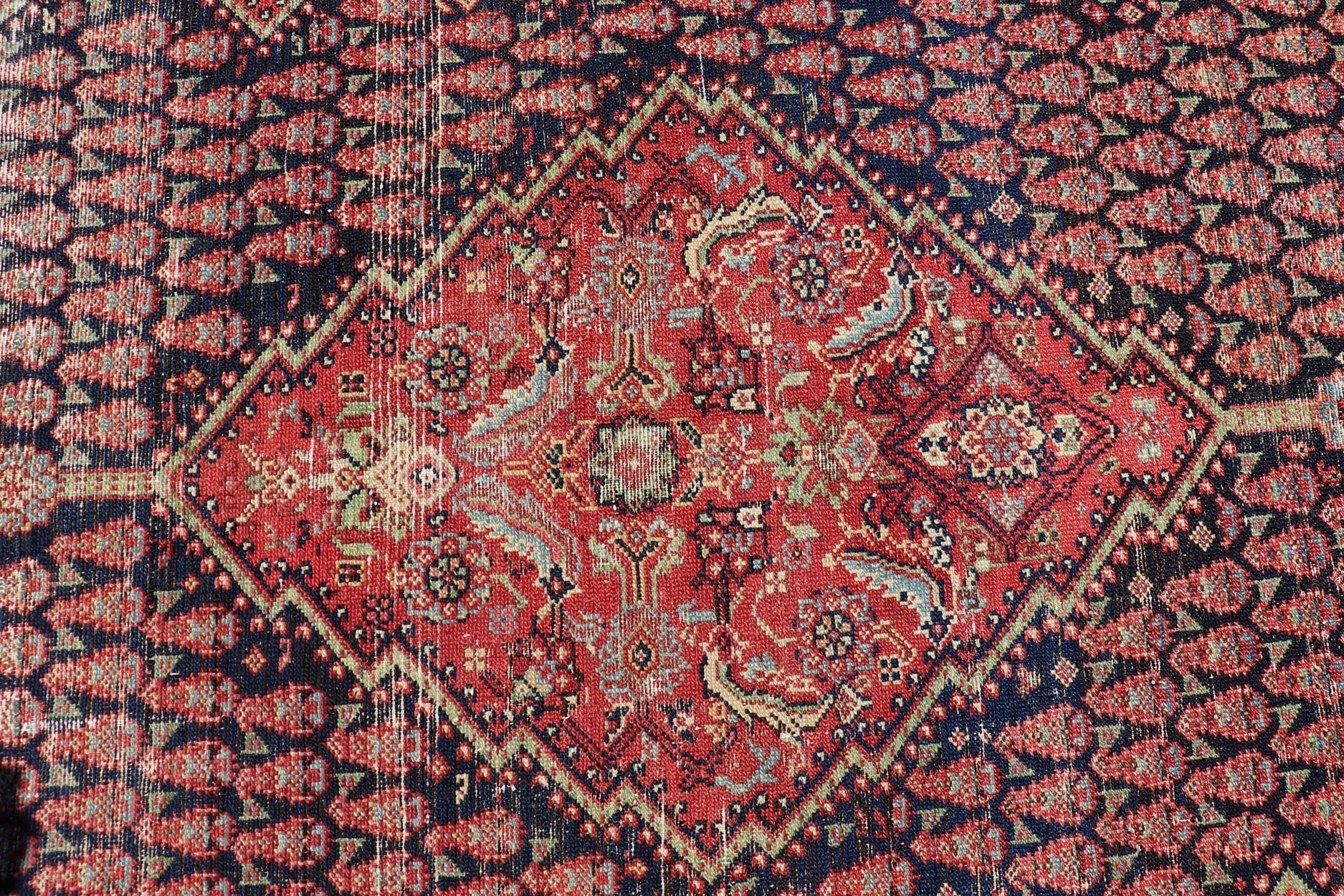 Antique Persian Malayer Gallery Runner with Small All - Over Design with Medallion. Keivan Woven Arts / Rug/ EN - 13982, country of origin / type: Iran / Malayer, circa 1920. Measures: 6'1 x 12'10 This antique Malayer gallery runner from 1920s P... - Keivan Woven ArtsEMB - 8443 - 13982 - 23924Rug