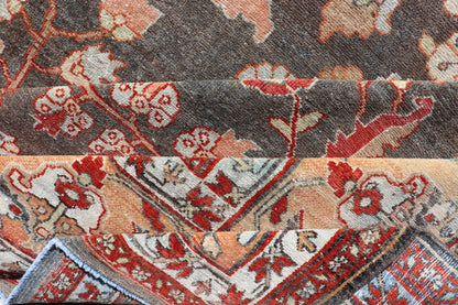 Square Antique Persian Malayer Rug with A Brown Field and Stylized Floral Design Antique Persian Malayer rug with brown field and stylized floral design, rug EMB - 8501, country of origin / type: Iran / Malayer, circa 1920 This antique Pers... - Keivan Woven ArtsEMB - 8501 - 178038 - 13612Rug