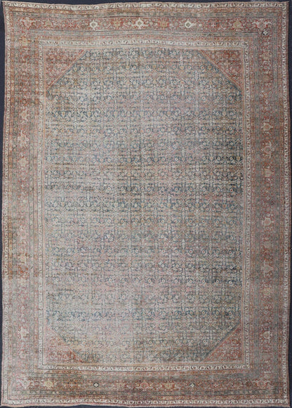Antique Persian Distressed Sultanabad with All - Over Sub - Geometric Herati Design This impressive antique distressed Persian Sultanabad rug features a superb all - over Herati and sub - geometric design throughout the entirety of the piece. The entir... - Keivan Woven ArtsEMB - 8512 - 178294 - 13646Rug