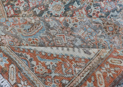 Antique Hand - Knotted Persian Hamadan Runner with Large Medallion Design This antique hand - knotted Persian Hamadan runner features an all - over floral design centered in a large medallion and is enclosed within a complementary multi - tiered border... - Keivan Woven ArtsEMB - 8515 - 178692 - 13752Rug