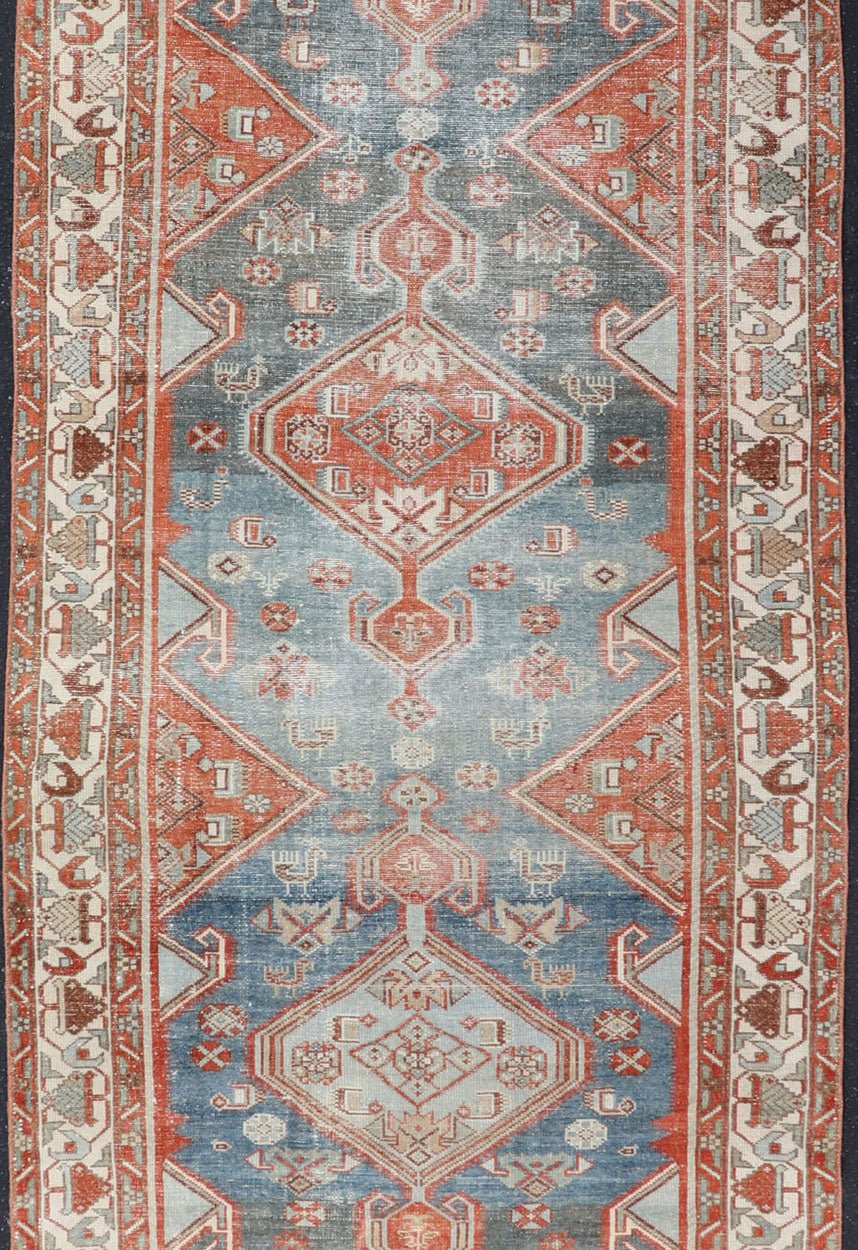 Antique Hand - Knotted Persian Malayer Runner with Sub - Geometric Medallion Design Antique Persian Malayer Runner This antique hand - knotted Persian Malayer runner features an all - over sub - geometric medallion design replete with various motifs and is ... - Keivan Woven ArtsEMB - 8534 - 178969 - 13766Rug