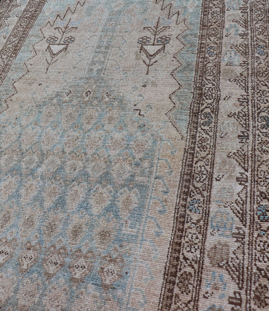 Antique Hand - Knotted Persian Malayer with Large Sub - Geometric Medallion Design This antique hand - knotted Persian Malayer runner features a large sub - geometric double medallion design, enclosed within a complementary multi - tiered border. The rug... - Keivan Woven ArtsEMB - 8542 - 178696 - 13796Rug