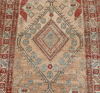 Antique Persian Serab Runner with Geometric Medallion Design in Red and Tan Serab antique runner from Persia with geometric medallions and ornate multi - tiered border, rug EMB - 8544 - 178962, country of origin / type: Iran / Serab, circa 1910. ... - Keivan Woven ArtsEMB - 8544 - 178962 - 13800Rug