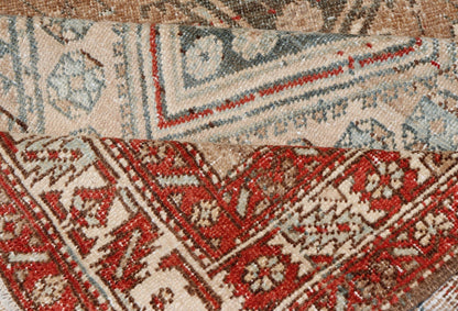 Antique Persian Serab Runner with Geometric Medallion Design in Red and Tan Serab antique runner from Persia with geometric medallions and ornate multi - tiered border, rug EMB - 8544 - 178962, country of origin / type: Iran / Serab, circa 1910. ... - Keivan Woven ArtsEMB - 8544 - 178962 - 13800Rug