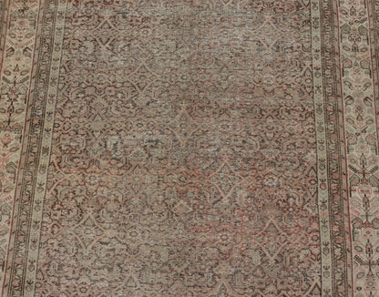 Antique Malayer Persian Rug with All Over Design within Multi - Tier Border This antique Malayer rug features a modest, multi - tiered border and delicate field, busy with an all - over symmetrical design. This piece sets a quiet coffee backgroun... - Keivan Woven ArtsEMB - 8549 - 178960 - 13824Rug