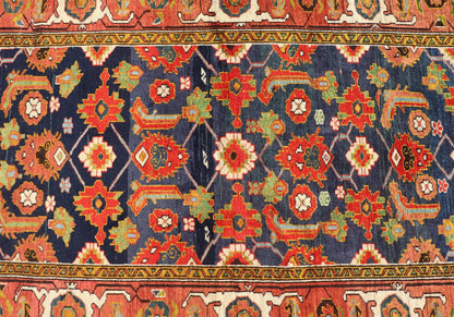 Antique Caucasian Rug with All - Over Design in Royal Blue Field, Soft Red & Green. Keivan Woven Arts/ rug/ EMB - 9510 - P13527, Caucasian Rug, Early 20th century Caucasian Measures: 3'11 x 5'8 With brilliant and well kept original colors, this fine C... - Keivan Woven ArtsEMB - 9510 - P13527 - 14626Rug