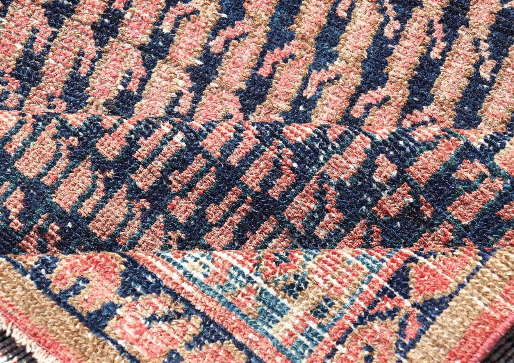 Antique Persian Hamadan rug with gorgeous all - over design in tribal motifs. Keivan Woven Arts / rug EMB - 9514 - P13087, country of origin / type: Iran / Hamadan, circa 1930. Measures: 3'6 x 5'0 Colorful Antique Persian Hand Knotted Hamad... - Keivan Woven ArtsEMB - 9514 - P13087 - 14638Rug
