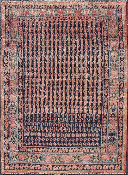 Antique Persian Hamadan rug with gorgeous all - over design in tribal motifs. Keivan Woven Arts / rug EMB - 9514 - P13087, country of origin / type: Iran / Hamadan, circa 1930. Measures: 3'6 x 5'0 Colorful Antique Persian Hand Knotted Hamad... - Keivan Woven ArtsEMB - 9514 - P13087 - 14638