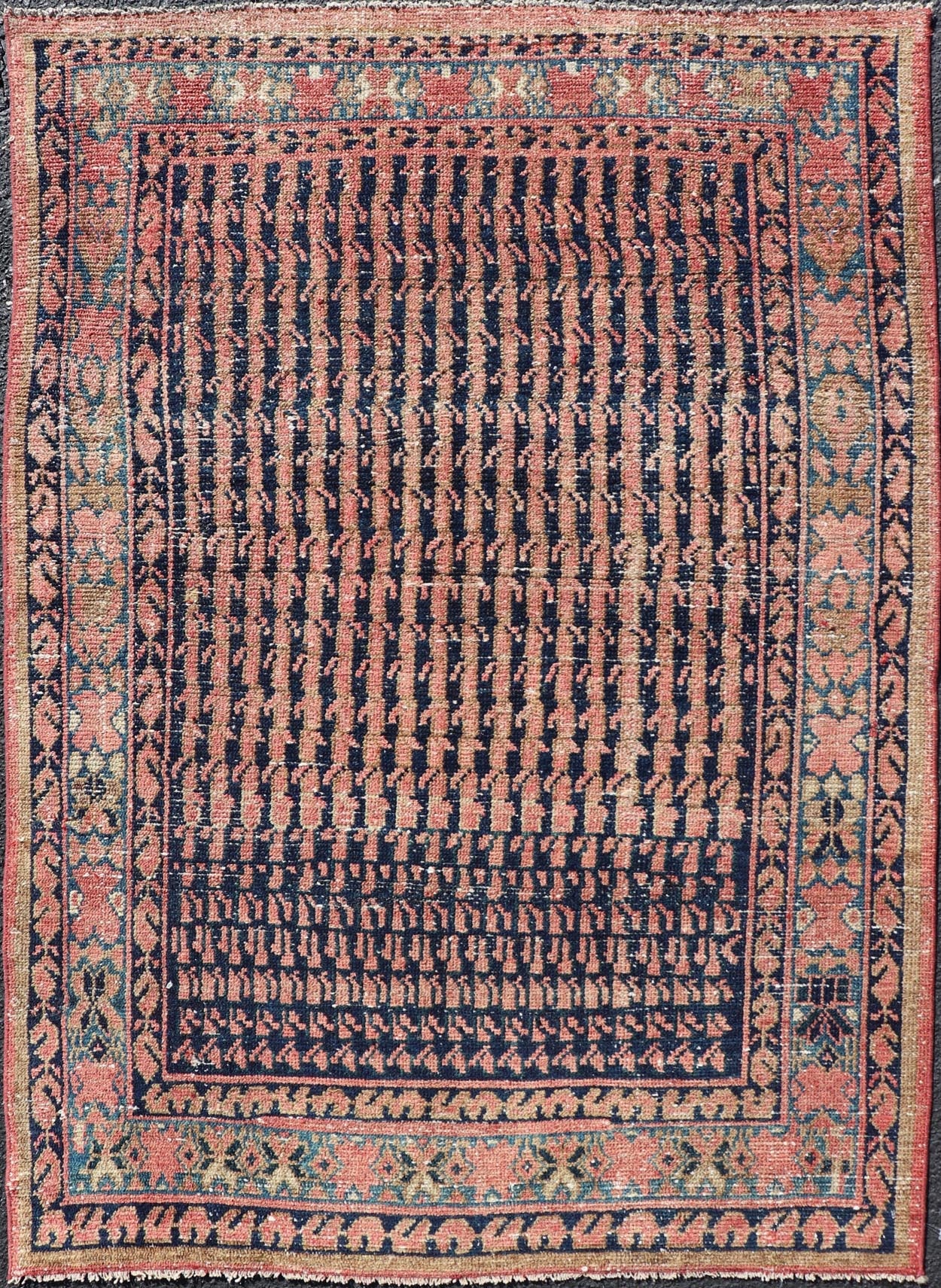 Antique Persian Hamadan rug with gorgeous all - over design in tribal motifs. Keivan Woven Arts / rug EMB - 9514 - P13087, country of origin / type: Iran / Hamadan, circa 1930. Measures: 3'6 x 5'0 Colorful Antique Persian Hand Knotted Hamad... - Keivan Woven ArtsEMB - 9514 - P13087 - 14638Rug