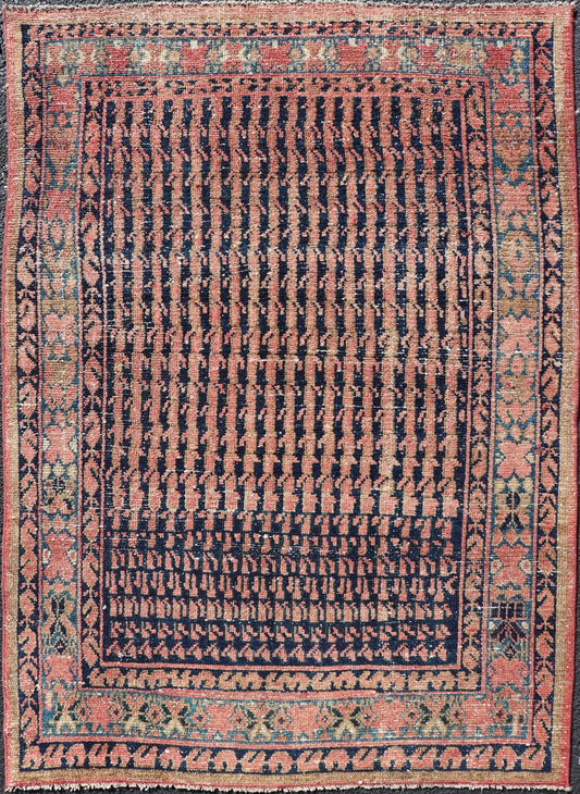 Antique Persian Hamadan rug with gorgeous all - over design in tribal motifs. Keivan Woven Arts / rug EMB - 9514 - P13087, country of origin / type: Iran / Hamadan, circa 1930. Measures: 3'6 x 5'0 Colorful Antique Persian Hand Knotted Hamad... - Keivan Woven ArtsEMB - 9514 - P13087 - 14638Rug