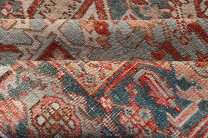 Antique Heriz Rug with All - Over Medallion Design in Red, Blue, Pink, Tan & Brown Antique Heriz Rug, rug EMB - 9533 - P13059, country of origin / type: Persian / Heriz, circa Early - 20th Century. Measures: 6'11 x 9'7. - Keivan Woven ArtsEMB - 9533 - P13059 - 14716Rug
