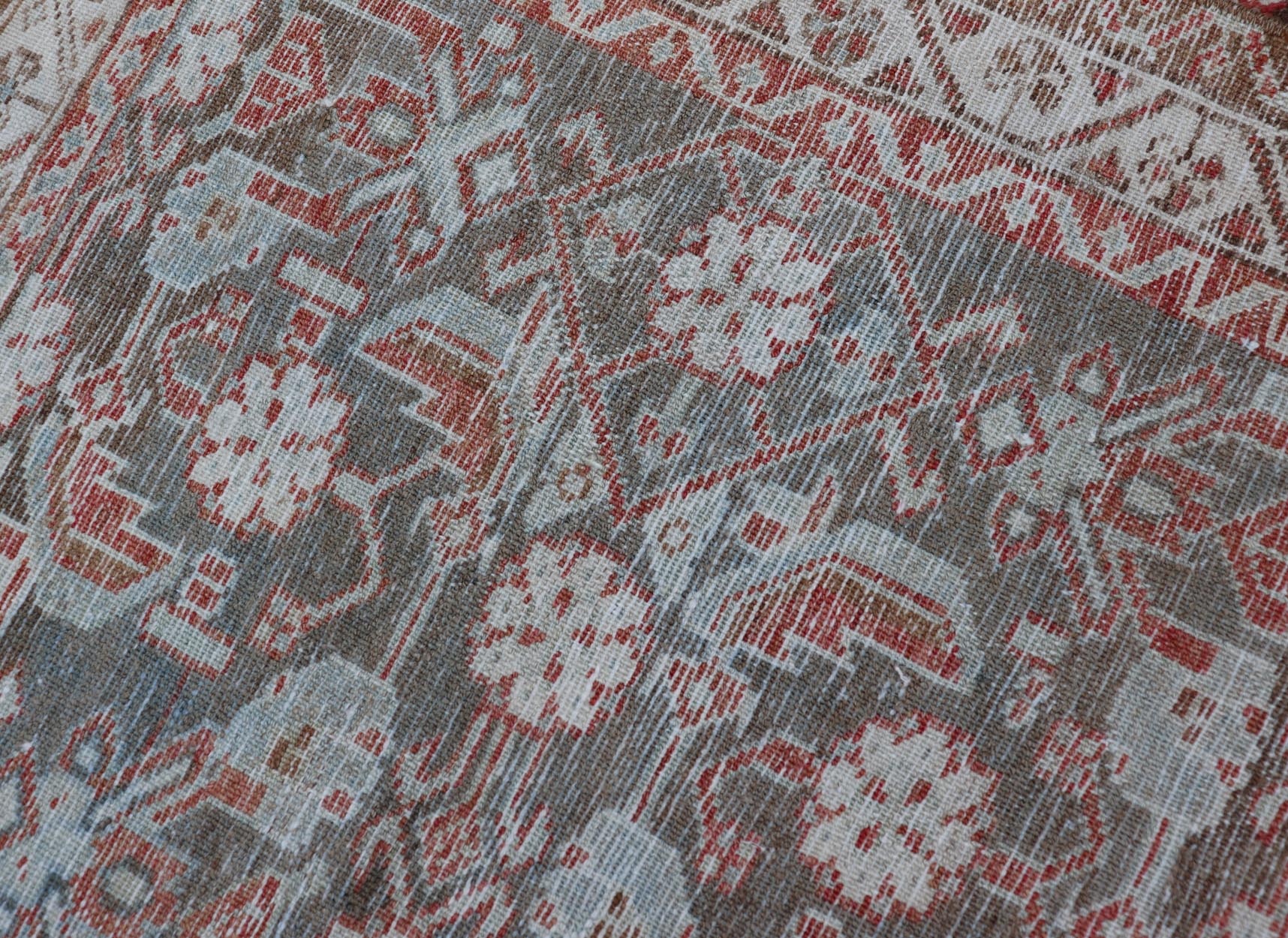 Antique Persian Malayer with Sub - Geometric Floral Design in Reds & Earthy Tones This antique Persian Malayer Runner features a sub - geometric floral design with a complementary multi - tiered border. The runner is rendered in red and earthy tones ... - Keivan Woven ArtsEMB - 9535 - 01 - 14728Rug