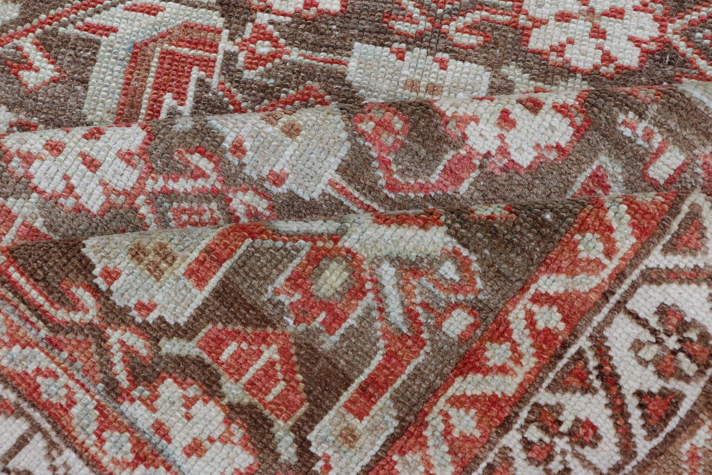 Antique Persian Malayer with Sub - Geometric Floral Design in Reds & Earthy Tones This antique Persian Malayer Runner features a sub - geometric floral design with a complementary multi - tiered border. The runner is rendered in red and earthy tones ... - Keivan Woven ArtsEMB - 9535 - 01 - 14728Rug
