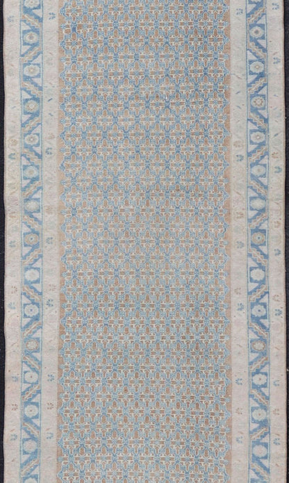 Antique Hand - Knotted Persian Malayer Runner with All - Over Sub - Geometric Design This Antique Persian Malayer runner features an all - over symmetrical sub - geometric design, enclosed within a complementary multi - tiered border. The entirety of the ru... - Keivan Woven ArtsEMB - 9536 - P13083 - 14734Rug