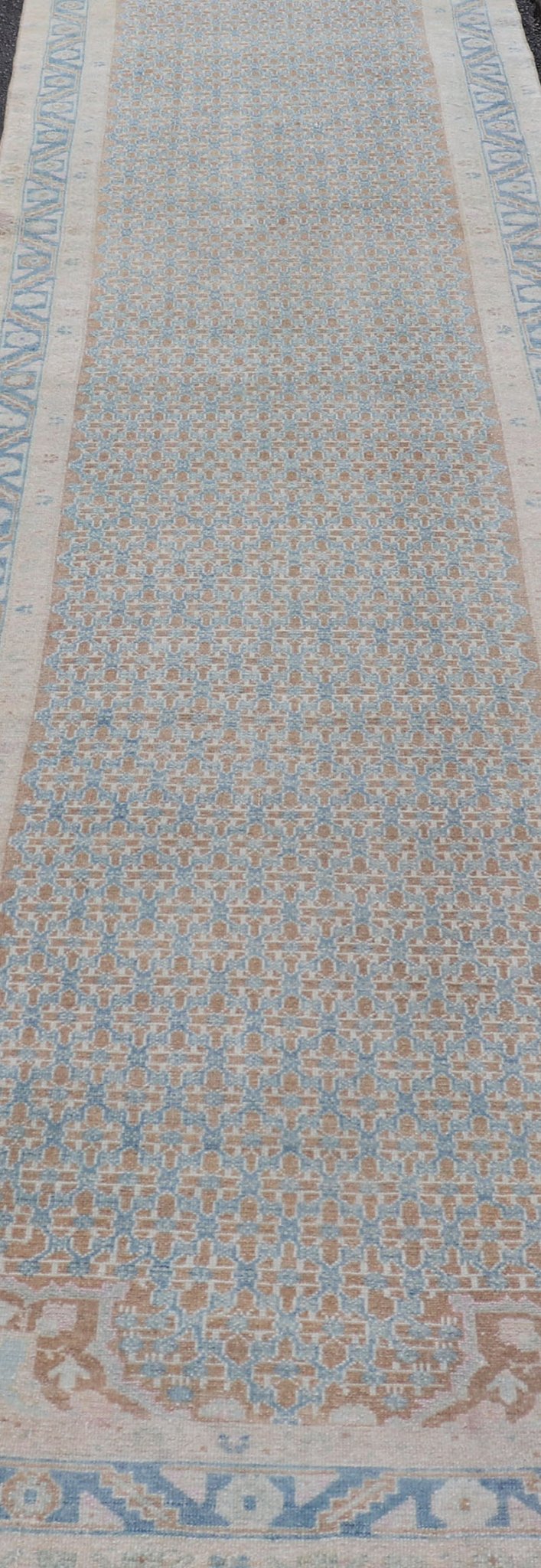 Antique Hand - Knotted Persian Malayer Runner with All - Over Sub - Geometric Design This Antique Persian Malayer runner features an all - over symmetrical sub - geometric design, enclosed within a complementary multi - tiered border. The entirety of the ru... - Keivan Woven ArtsEMB - 9536 - P13083 - 14734Rug